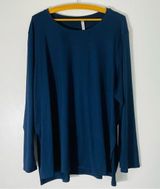 Fabletics Excellent Condition Crew Neck Long Sleeve Blue Size XXL Shirt Photo 0