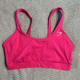 Gymshark Bra Womens Hot Pink Solid Sports Logo Yoga Gym Athletic Ladies XS Photo 0