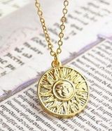Happy Gold Sun Necklace Photo 0