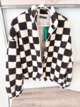 Checker print zip up jacket Photo 0