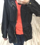 Black Hooded Anorak Rain Jacket Size M Photo 0