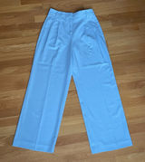 Ann Taylor  Light Blue Wide-Leg Trousers – Size 0P Photo 0