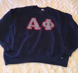 Vintage Sorority Sweatshirt Blue Size L Photo 0
