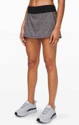 Lululemon Pace Rival Skirt Regular 13" Heather Lux Multi Black Black Size 10 Photo 0