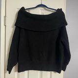 Black Off-Shoulder Sweater Photo 0