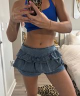 Cider Shop  ruffle Denim Shorts Photo 0