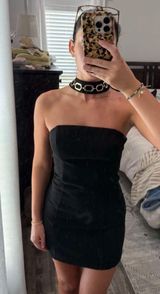 DO+BE Black Chain Cocktail Dress Photo 0