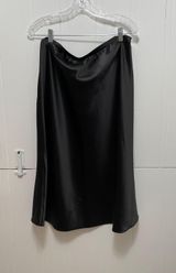 The Vanity Room Black Silk Skirt Photo 0
