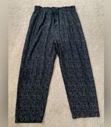 VTG Maurice’s Black Floral Daisy Print Boho Hippie Festival Parachute Pants M Photo 0