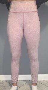 Danskin Pink Striped Athletic Leggings Photo 0