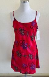 Vintage 1980’s NWT La Belle Floral Mini Slip Dress, 7/8 Size M Photo 0
