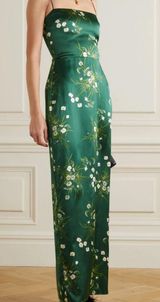 Green Silk Dress Size M Photo 0