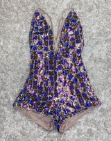 Forever 21 Sequin Low Back Romper Photo 0