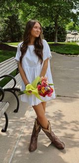 White Babydoll Dress Photo 0