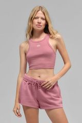 Alo Yoga Aspire Tank in Pink Wild Rose White, Size Small Photo 0