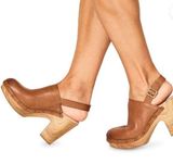 Kork-Ease  Darby Burnished Leather Platform Slingback Clogs New! Photo 0