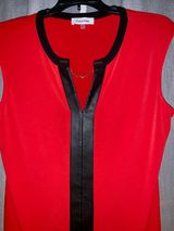 Calvin Klein Leather Dressy Tank Photo 0