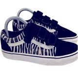 Vans Zebra Print with Velcro Straps. Women’s Sz 6 Photo 0