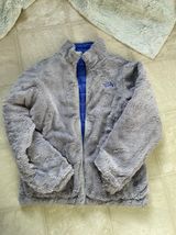The North Face Purple / Grey puffer jacket Photo 0