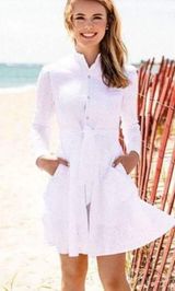 Kiel James Patrick Edgartown White Eyelet Dress Photo 0