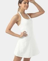 Softlyzero™ Plush Halter Backless 2-in-1 Pocket Mini Slip Active Dress Photo 0