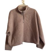 American Eagle Womens Sherpa Fleece Jacket Size L Photo 0