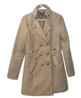A Byer A.Byer Long Pea Coat Tan Button Down Photo 0