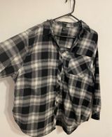 Target Wild Fable Plaid Top flannel flowy Photo 0