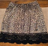 Vasserette vintage leopard black lace slip skirt Photo 0