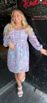 Flowery Dress Blue Photo 0