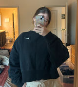 Nike Cropped Sweatshirt Crewneck Black Photo 0