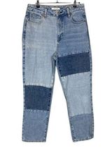 PacSun  patchwork, straight leg mom jeans Photo 0