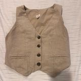 Universal Threads Universal Thread Stylish Tan Button-Up Vest Photo 0