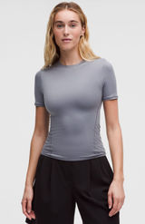 NWT Wundermost Crewneck Lululemon Nulu Short Sleeve Ultra-Soft Hip-Length Shirt Photo 0