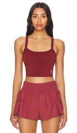 FREE PEOPLE All Clear Cami Solid in Sour Cherry Size X Photo 0
