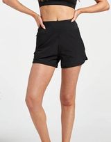 BYLT Premium Basics Black High Waisted Flow Shorts // Size M Size M Photo 0