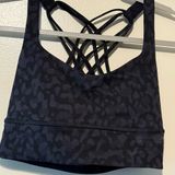 Lululemon Athletica Black Patterned Sports Bra Photo 0