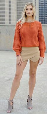 Blue Blush Wrap Envelope Skort Photo 0