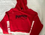 Purpose Tour Cropped Hoodie Red Size L Photo 0
