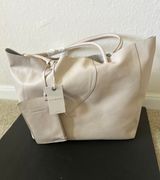 Lucky Brand Jaid Pebbled Leather Tote Purse Bag Stucco Msrp $218 Photo 0