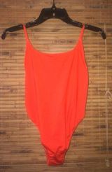 J.Crew Bright Red Orange One Piece Swimsuit Photo 0