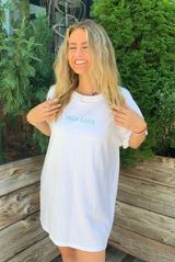 White Graphic Tee Size L Photo 0