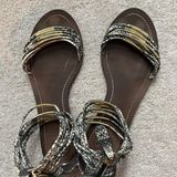 Tory Burch women's 8.5 sandals Mignon Ring gladiator glam snakeskin Photo 0