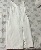 Lulus White Midi Dress With Slit Photo 0
