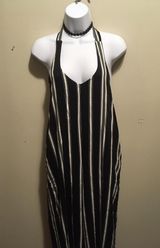 Wild Fable Black And White Overall Romper Photo 0