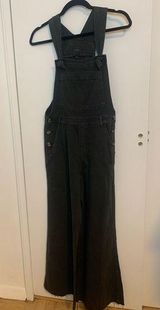Aerie NWT DENIM WIDE LEGGED OVERALLS Photo 0