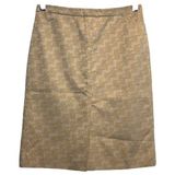 BCBG Maxazria monogram midi pencil skirt with slit in front and back size 0 Photo 0