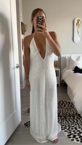 Sparkly White Maxi Dress Photo 0