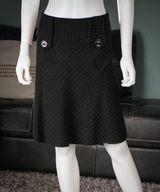 Joe Benbasset Black Polka Dot Mini Skirt with Buttons Size 3 Photo 0