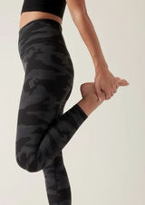 Athleta Camo Elation 7/8 Tight Athletic Leggings Camouflage Black Gray Size XL Photo 0
